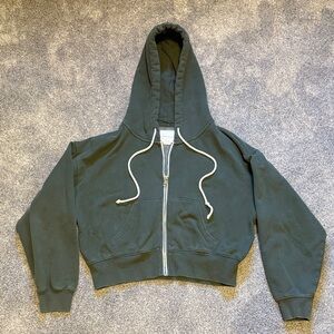 American Eagle Olive Zip-Up Hoodie